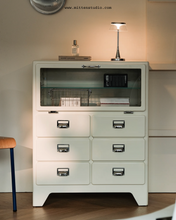 Load image into Gallery viewer, Moma Cabinet with Glass Storage (Metal)