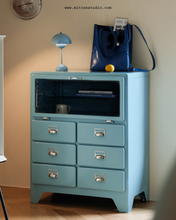 Load image into Gallery viewer, Moma Cabinet with Glass Storage (Metal)