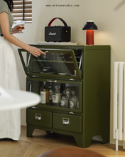 Load image into Gallery viewer, Moma Cabinet with Glass Storage (Metal)