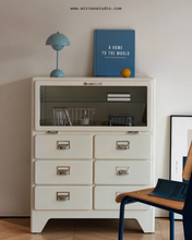 Load image into Gallery viewer, Moma Cabinet with Glass Storage (Metal)