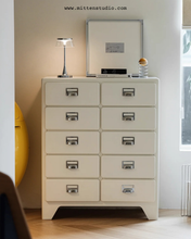 Load image into Gallery viewer, Moma Tall Cabinet with 10 Drawers (Metal)