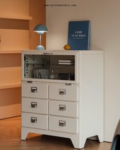 Load image into Gallery viewer, Moma Cabinet with Glass Storage (Metal)