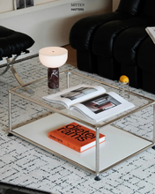 Load image into Gallery viewer, B&T Tempered Glass Sofa Table