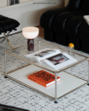 Load image into Gallery viewer, B&T Tempered Glass Sofa Table