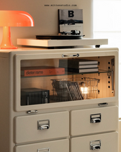 Load image into Gallery viewer, Moma Cabinet with Glass Storage (Metal)