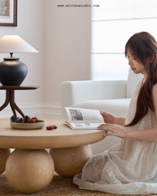 Load image into Gallery viewer, Wooden Ball Tea Table