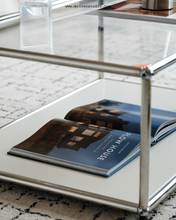 Load image into Gallery viewer, B&T Tempered Glass Sofa Table