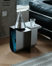 Load image into Gallery viewer, Stainless Magazine Sofa Table