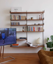 Load image into Gallery viewer, Mitten Alu Teak Wall Rack