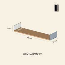 Load image into Gallery viewer, Mitten Alu Teak Wall Rack