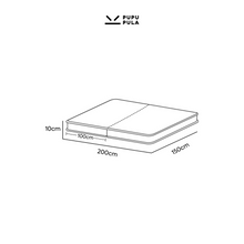 Load image into Gallery viewer, Memory Foam &amp; Natural Jute Dual Firmness Foldable Mattress
