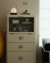Load image into Gallery viewer, Moma Mini Cabinet With Glass Storage (Metal)
