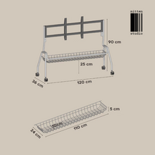 Load image into Gallery viewer, Mitten Steel TV Trolley
