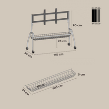 Load image into Gallery viewer, Mitten Steel TV Trolley
