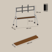 Load image into Gallery viewer, Mitten Steel TV Trolley
