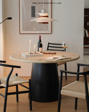 Load image into Gallery viewer, Soma Travertine Dining Table
