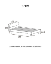 Load image into Gallery viewer, No.1 Montessori With Colourblock Padded Headboard
