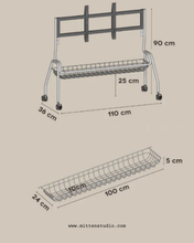 Load image into Gallery viewer, Mitten Steel TV Trolley
