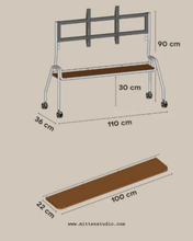Load image into Gallery viewer, Mitten Steel TV Trolley
