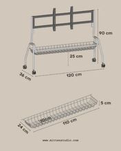 Load image into Gallery viewer, Mitten Steel TV Trolley
