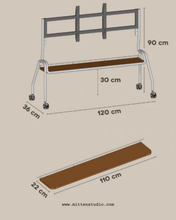 Load image into Gallery viewer, Mitten Steel TV Trolley

