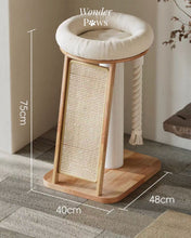 Load image into Gallery viewer, White Moon Cat Post
