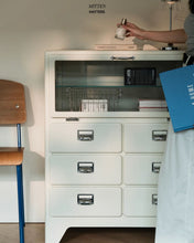 Load image into Gallery viewer, Moma Cabinet with Glass Storage (Metal)
