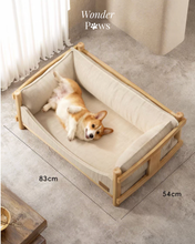 Load image into Gallery viewer, Wooden Pet Linen Sofa
