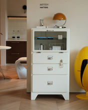 Load image into Gallery viewer, Moma Mini Cabinet With Glass Storage (Metal)

