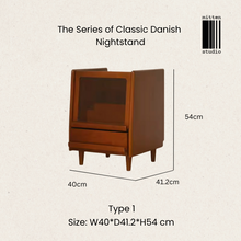 Load image into Gallery viewer, The Series of Classic Danish Nightstand
