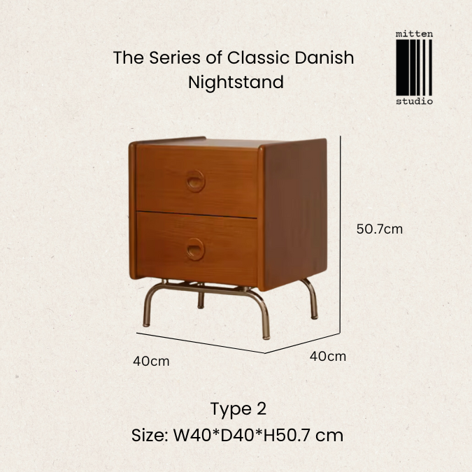 The Series of Classic Danish Nightstand