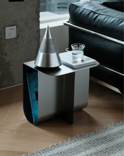Load image into Gallery viewer, Stainless Magazine Sofa Table
