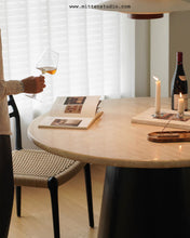 Load image into Gallery viewer, Soma Travertine Dining Table
