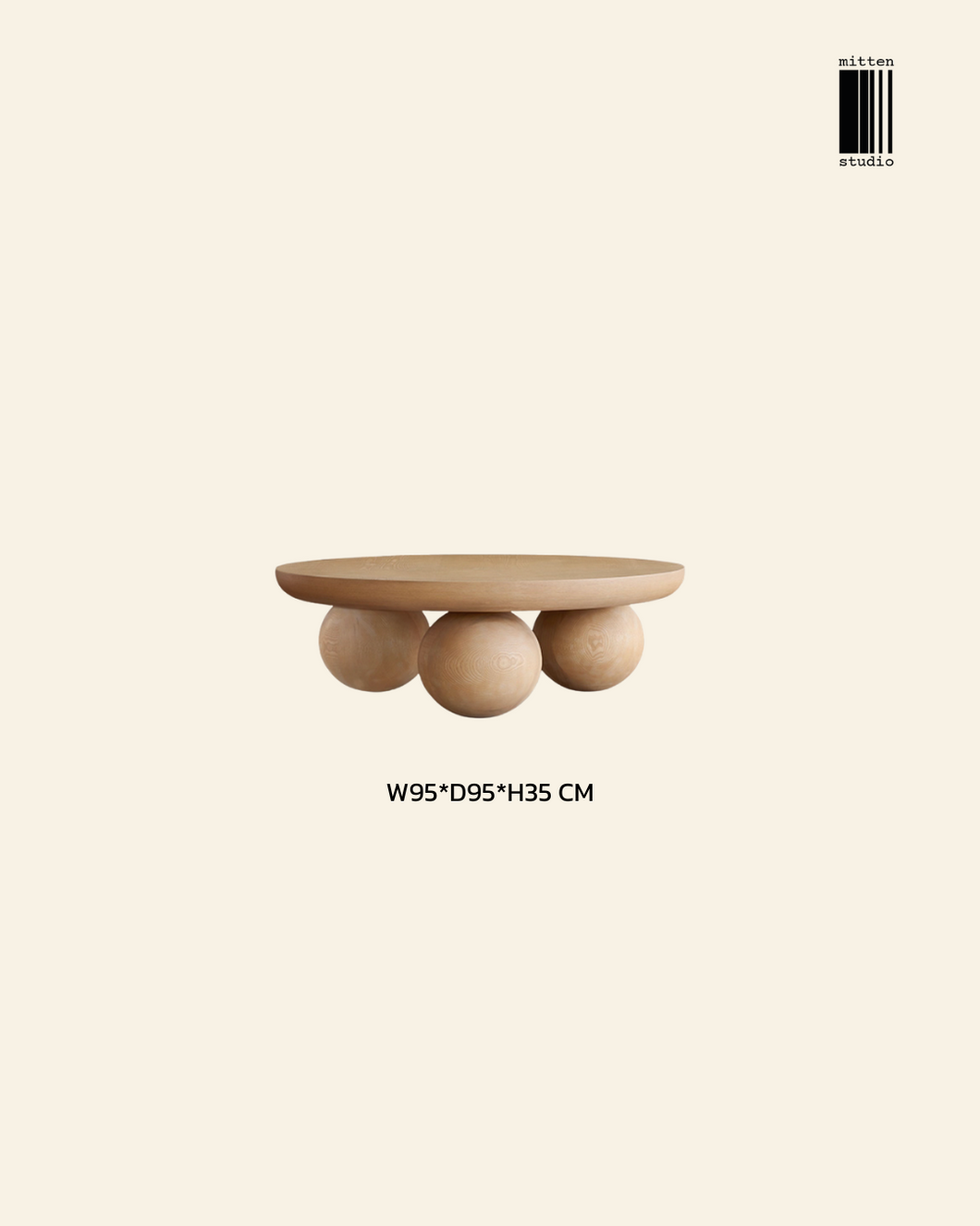 Wooden Ball Tea Table