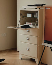 Load and play video in Gallery viewer, Moma Mini Cabinet With Glass Storage (Metal)
